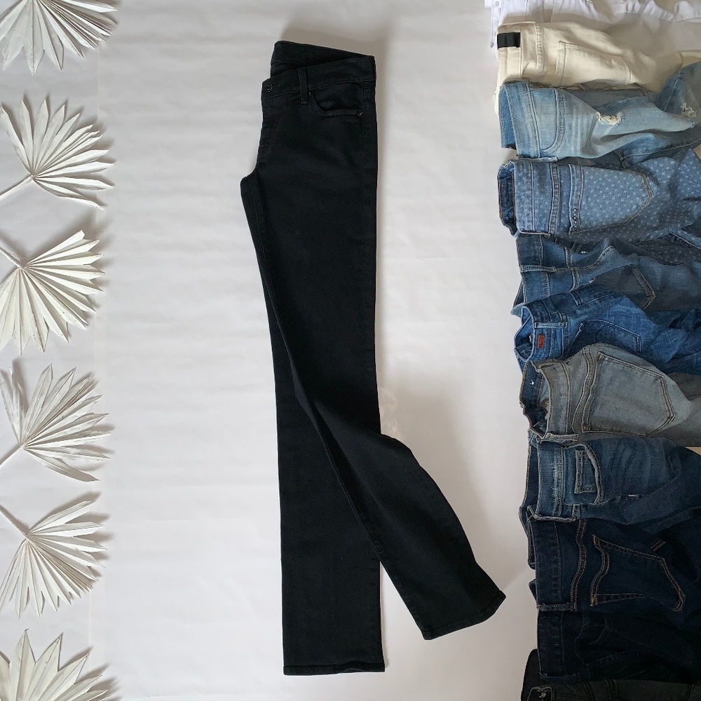 7fam | straight leg jeans | black | 27